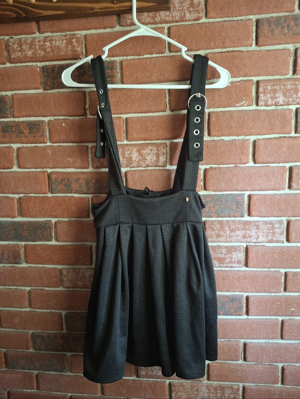 NWT Forever 21 Goth Preppy  Suspender Pleated Skirt